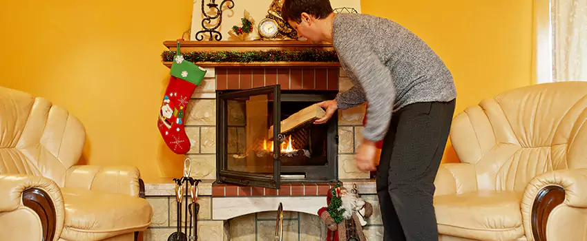 Rusted Metal Fireplace Restoration in Easton, Maryland